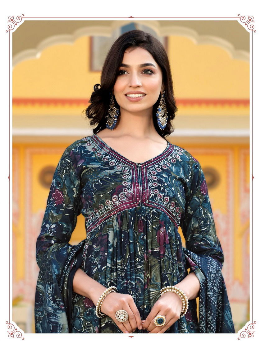 Alia Vol 5 By Radhika Alia Cut Kurti With Bottom Dupatta Catalog
